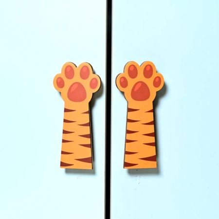 Handcrafted Acacia Wood Tiger Paw Handle Pair